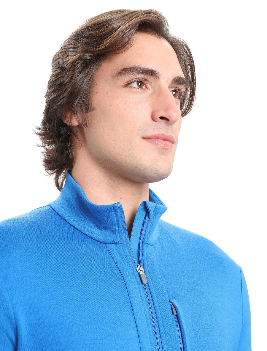 Lazurite Icebreaker Merino Quantum III Long Sleeve Zip Men's Hoodie | AU 1262WNBY